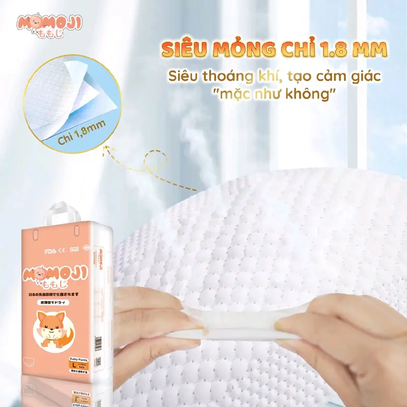 COMBO 2 BỊCH BỈM MOMOJI TẶNG QUẠT TÍCH ĐIỆN 3