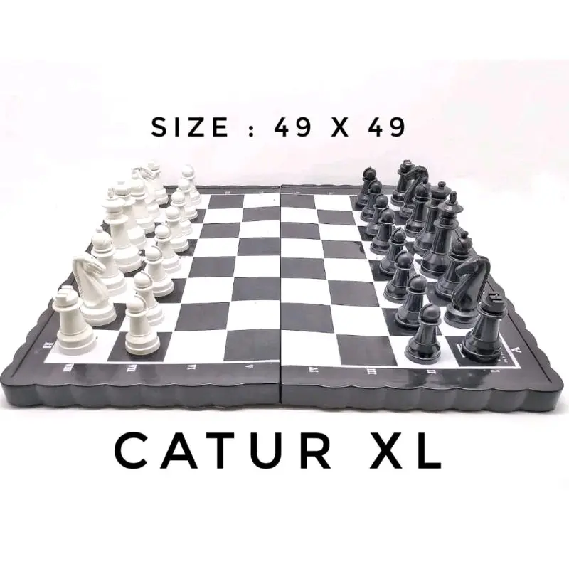 Papan Catur Bidak Plastik Premium Ukuran M-XL untuk Permainan Kayu