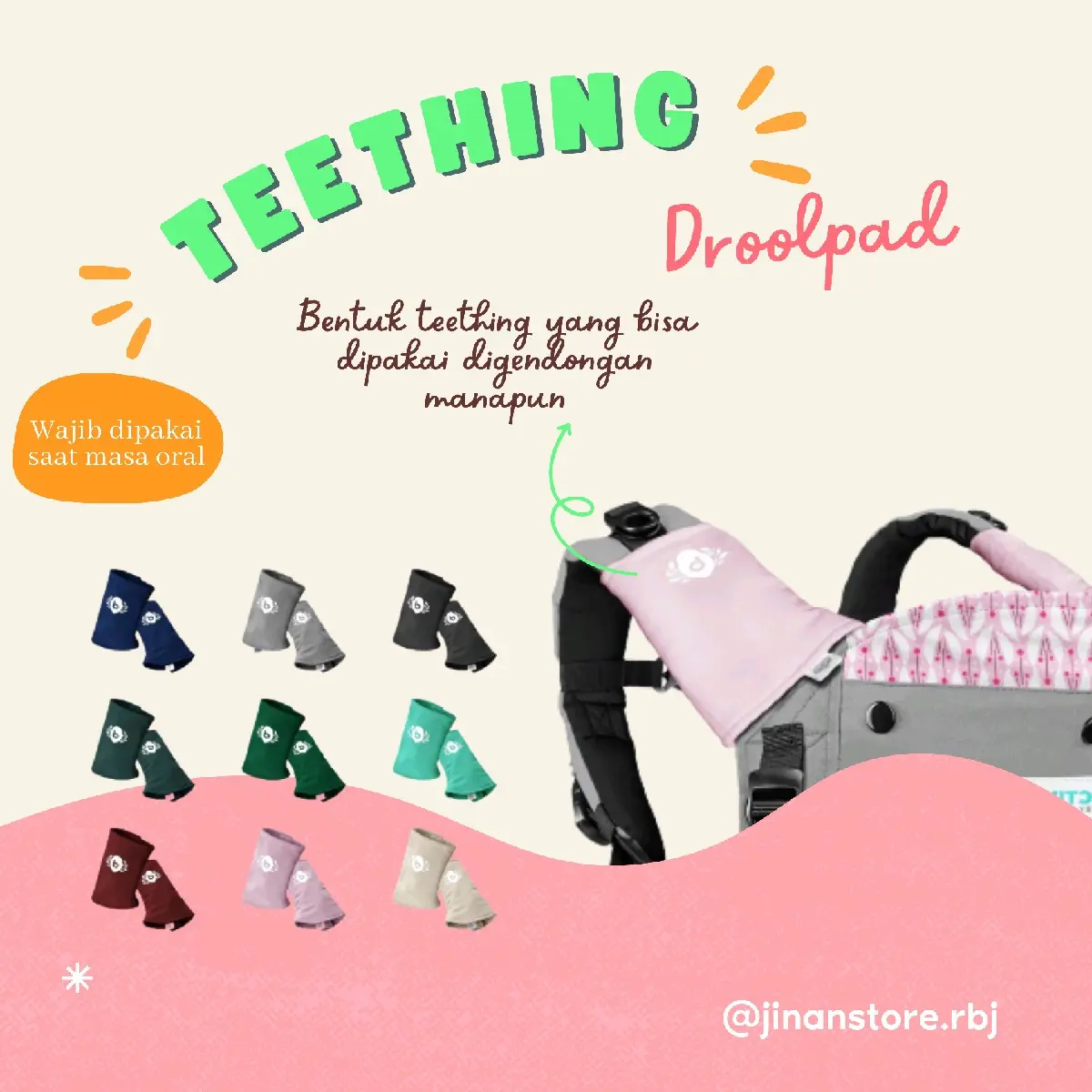 Teething Droolpad Gendongan Kain Murah BayikuID
