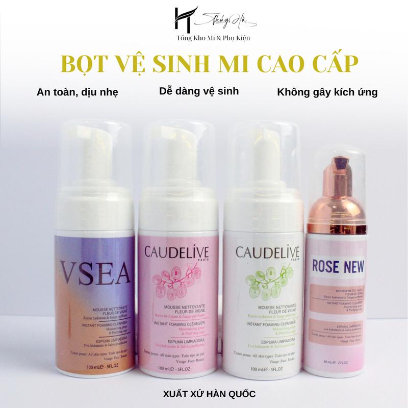 Chai bọt Caudelive vệ sinh mi, Rửa mi, Chai vệ sinh mi - Dụng cụ nối mi - Thúy Hà Bông tẩy trang Trang Điểm Nước Tẩy Trang