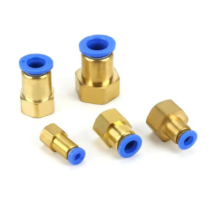 COMBO 3C Đầu nối thẳng ren trong PCF,khớp nối 1 đầu ống 1 đầu ren trong PCF trong khí nén,phun sương
