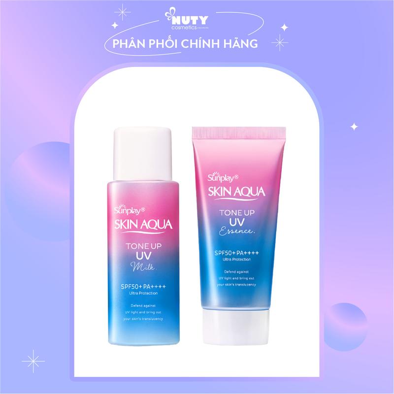 Chống Nắng Sunplay Skin Aqua Tone Up UV Essence/Milk SPF 50+ PA++++ (50g) Sun Cream