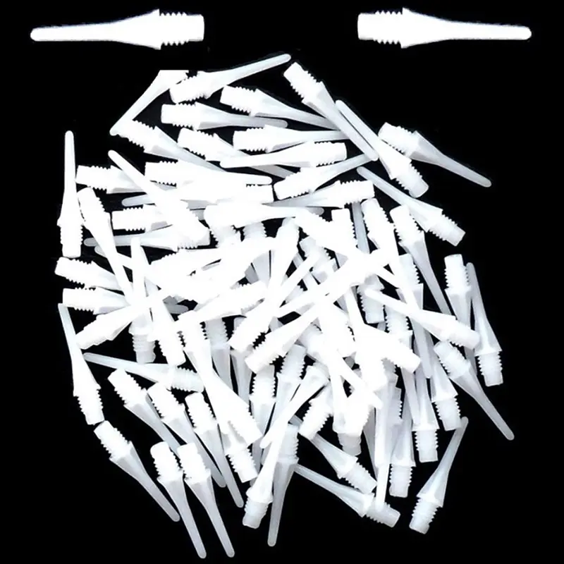 50 Pcs White Darts Soft Tip Points Darts Parts Accessories C3R9