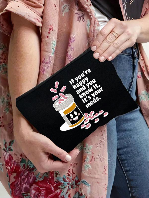 Pharmacist Themed Toiletry Bag, Pharmacist Gift, Travel Medicine Storage Bag, Zipper Makeup Bag, Cosmetic Bag, Toiletry Organizer for Women & Men 4