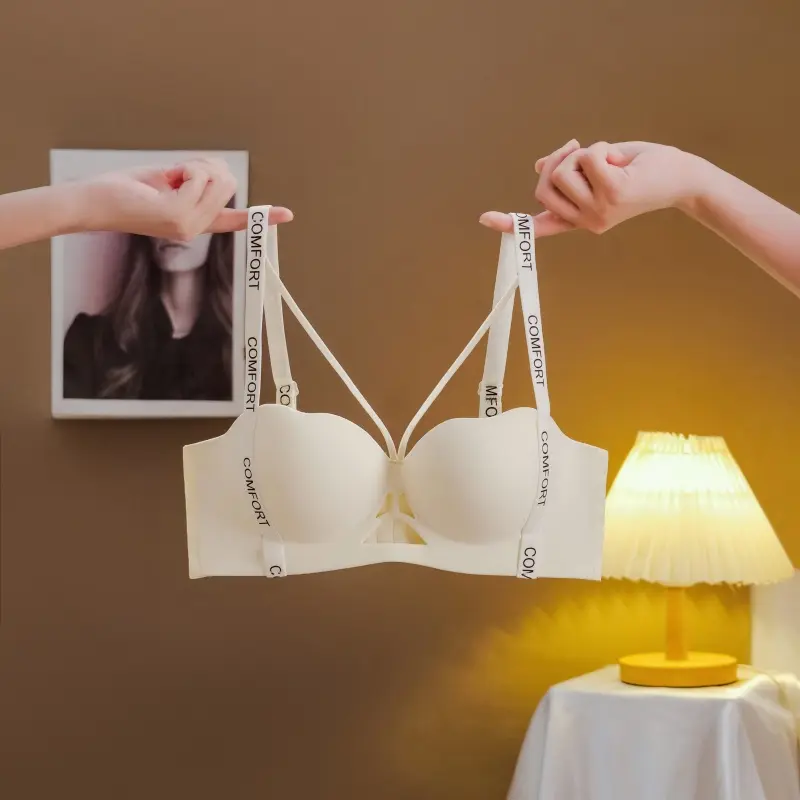 Áo Lót Nữ Su Cao Cấp Có Đệm Nâng Ngực Tạo Khe Quyến Rũ, . Dây đeo chữ nữ hoàng. Ngăn chặn chảy xệ áo  nâng  ngực ao  nguc  su