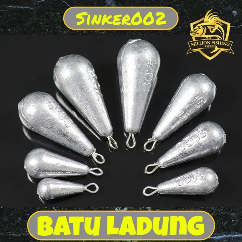 {Ramadan Sale}【Sinker002】Batu Ladung Pancing Laut / Sungai Fishing Sinker Bottom Lead SINKER 10g - 60g Mancing Outdoor Stainless Steel