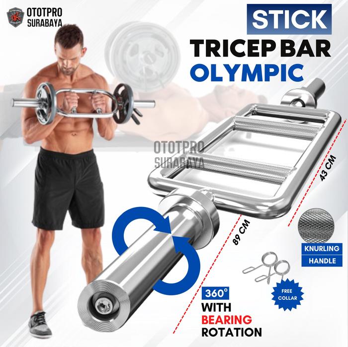 Gambar Stick tricep 5cm BM-A159/STICKTRICEP/5CM  / Triceps Chrome Bar Dumbell Barbel - CHROME dari Ototpro Surabaya Kota Surabaya Tokopedia