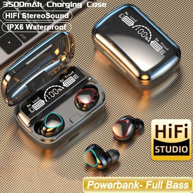 Tai Nghe Bluetooth, M10 TWS, Có Mic, Âm Thanh Nổi HiFi, Đèn Led, Tai Nghe Không Dây Bền, Tai Nghe Cảm Ứng 9D