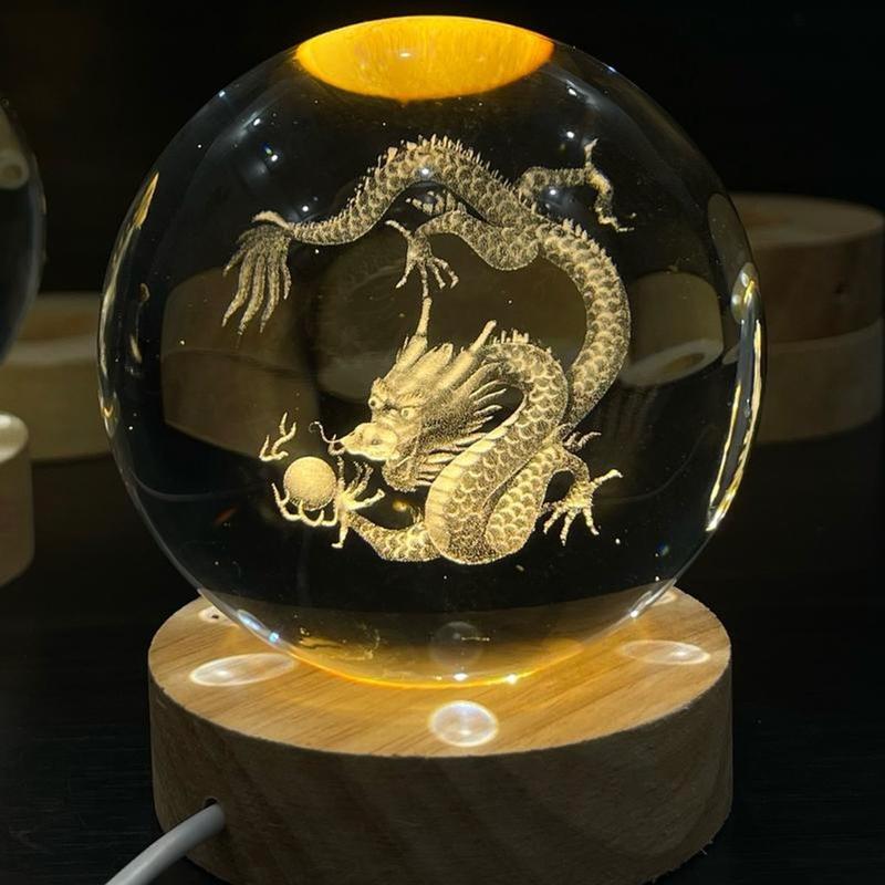    Quả Cầu Loại Lớn   Quả cầu pha lê 3D hình 12 con giáp trang trí nhà cửa ,để bàn làm việc  làm đèn ngủ ,làm quà tặng. Decor Phòng Decor 