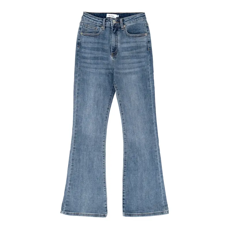 JEAN PANTS - Quần Jean Nữ Ống Loe Hack Dáng SHESLAY -Ôm Eo Hack Hông, Che Khuyết Điểm Siêu Tốt. Jean Co Giản Nhẹ Ôm Body 4