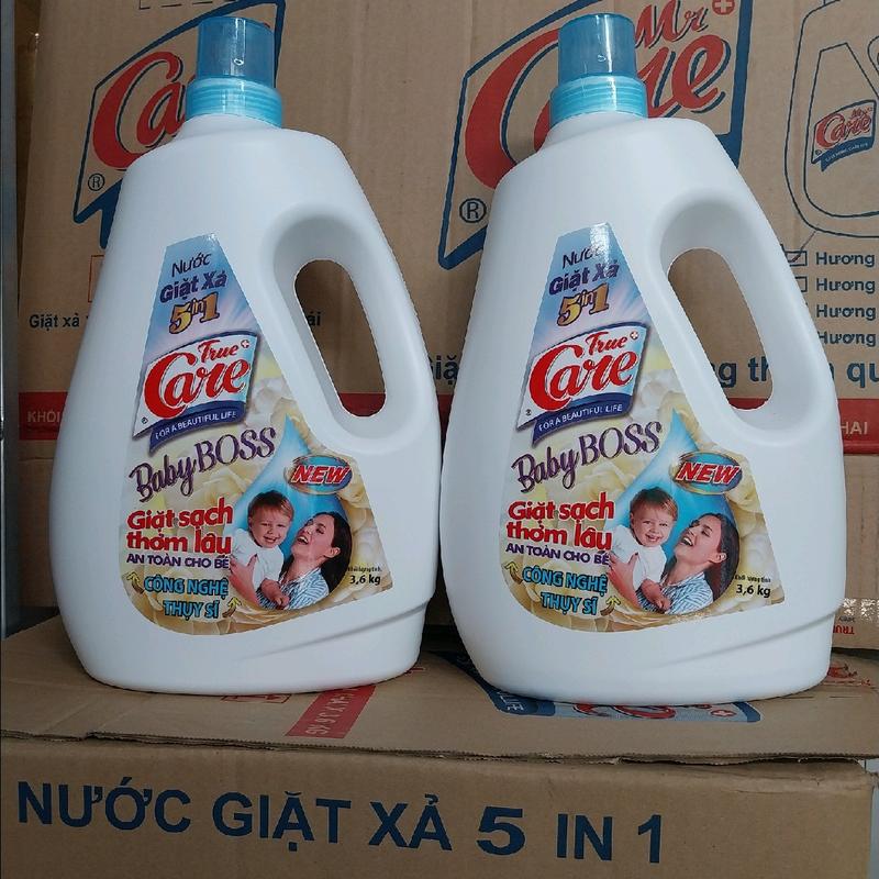 Nước giặt xả 5in1 True Care can 3.6kg, can 4.8kg - hương nước hoa thơm quý phái và sang trọng, Giặt Sạch và thơm lâu không cần dùng nước xả vải, Làm Sạch. Nước giặt quần áo thơm 3