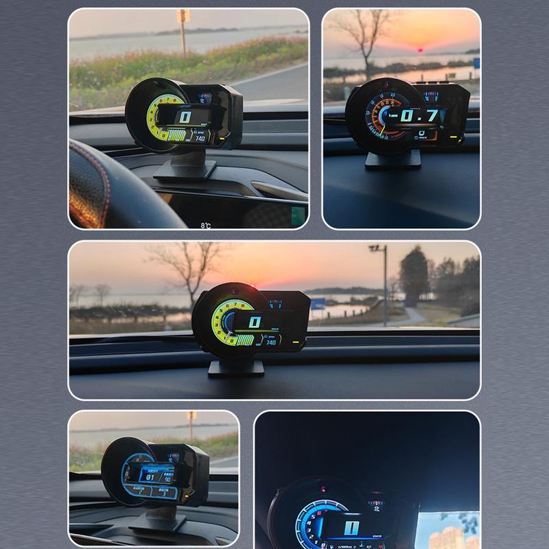 New Head Up Display Full LCD OBD+GPS Instrument Panel Modification Gauge RPM 1