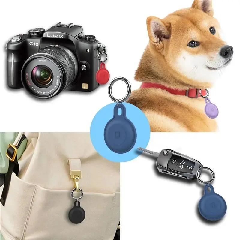 Pet Silicone Keychain for Apple Airtags Apple locator Case Protective Cover 360° Waterproof