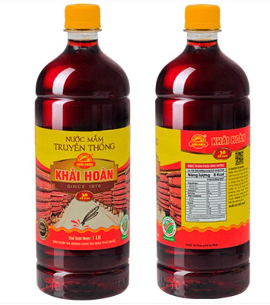 Nước mắm Phú Quốc Khải Hoàn 30 độ đạm chai 1 lít