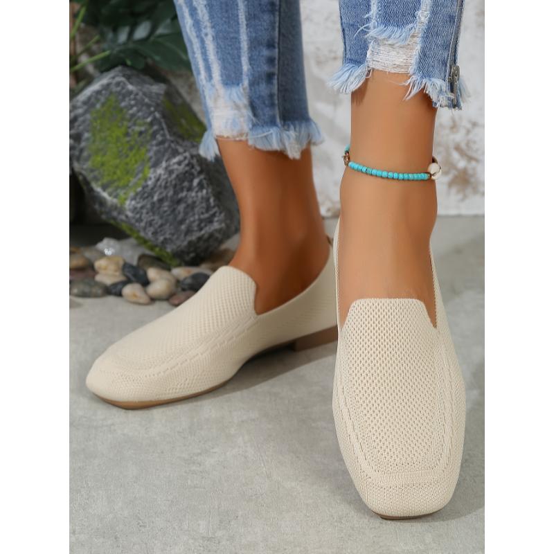 Product Introduction of Women's flat shoes with one strap, breathable square head large size wide foot shoes, casual and light walking shoes for all seasons 28