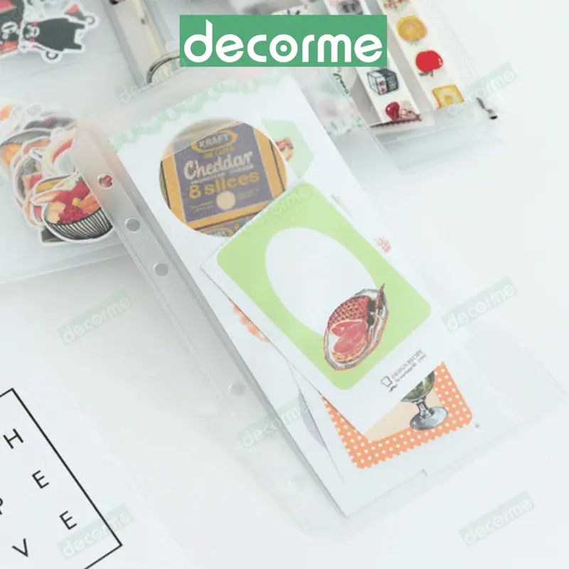 Túi zip sổ tiết kiệm DecorMe túi zip A6 đựng tiền, đồ cá nhân, gắn sổ tiết kiệm, sổ tay tiện lợi chống nước 7