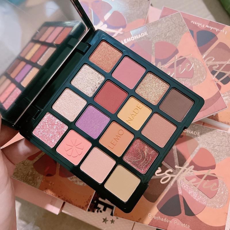 {Bảng số 1} Bảng mắt Le--mo--nade Ver 1 Aesthetic Eyeshadow Palette 16 ô màu Nâu cam