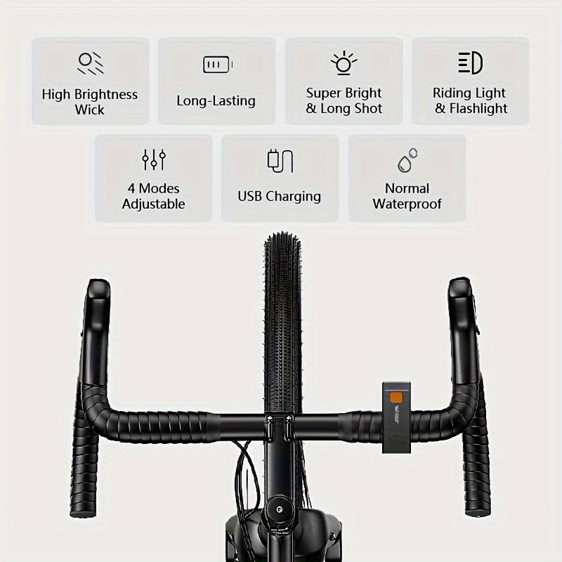 Product Introduction of Smiling Shark Super Bright LED Bicycle Light, Rechargeable Headlight with 4 Modes Suitable for Mountain Bike, Road Bike, Easy Installation 12