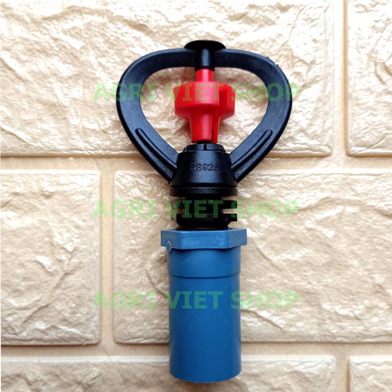 Agri viet 20 béc tưới cây phun mưa xoay 360 độ răng ngoài 21 mm 5