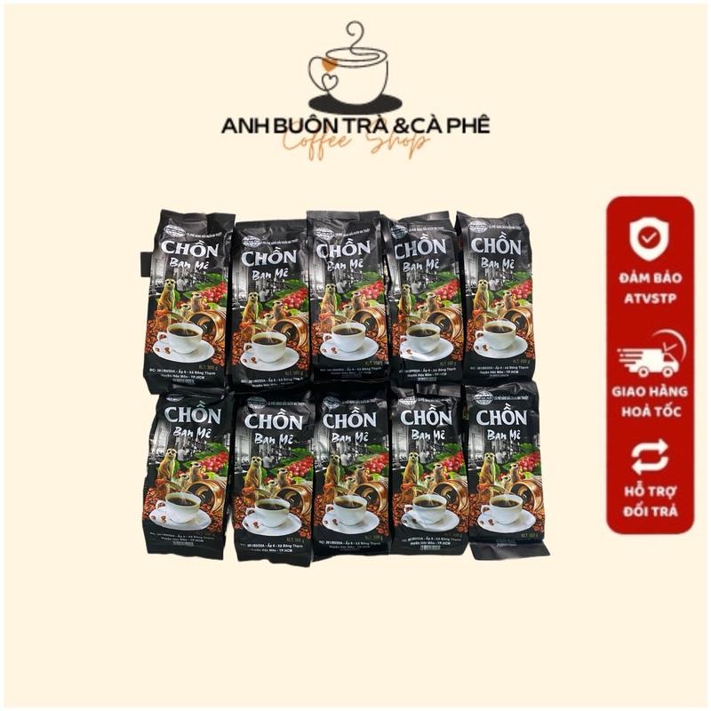 5KG CÀ PHÊ CHỒN BAN MÊ - UỐNG LÀ MÊ (10gói)CHỮ MÀU TRắng) Coffee Cafe