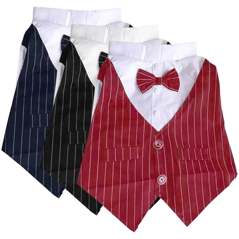 Bộ Đồ Thú Cưng Có Nơ, Trang Phục Ngắn Tay Cho Mèo, Bộ Đồ Đám Cưới Cho Chó, Áo Sơ Mi Trang Trọng Cho Chó Nhỏ 8