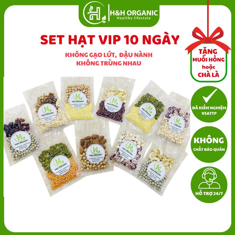Set sữa hạt H&H Organic 10 ngày, không chất bảo quản, không trùng vị Chua