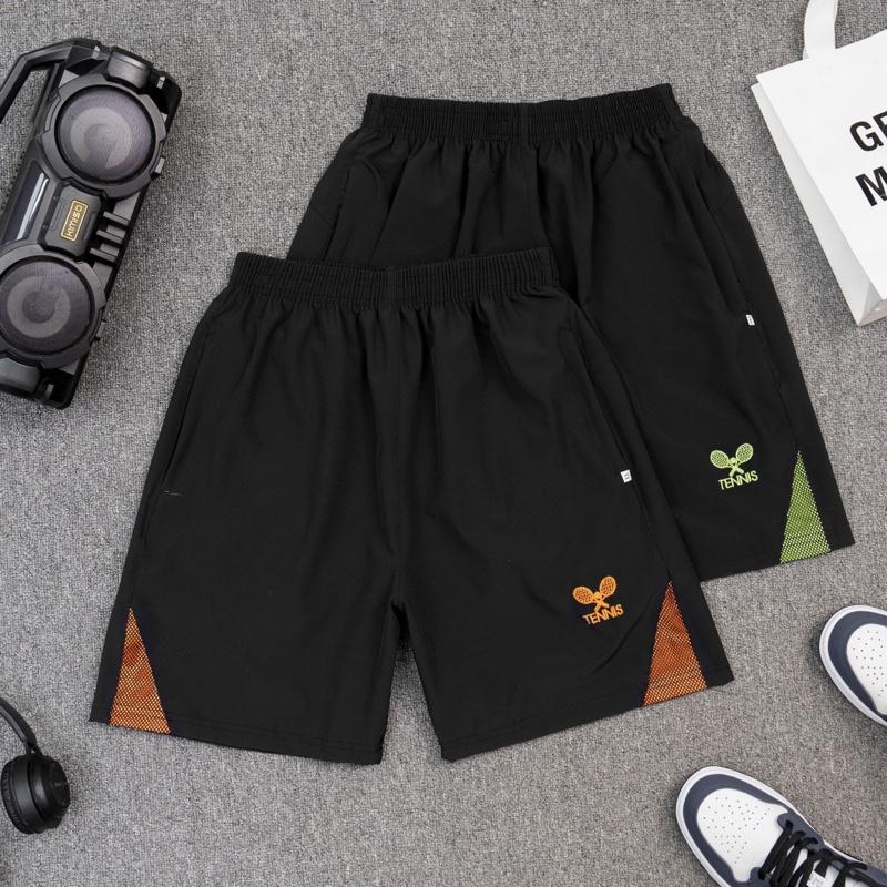 ￼Quần Đùi Nam kết hợp tập GYM in logo, chất liệu thoáng mát ngày hè 0