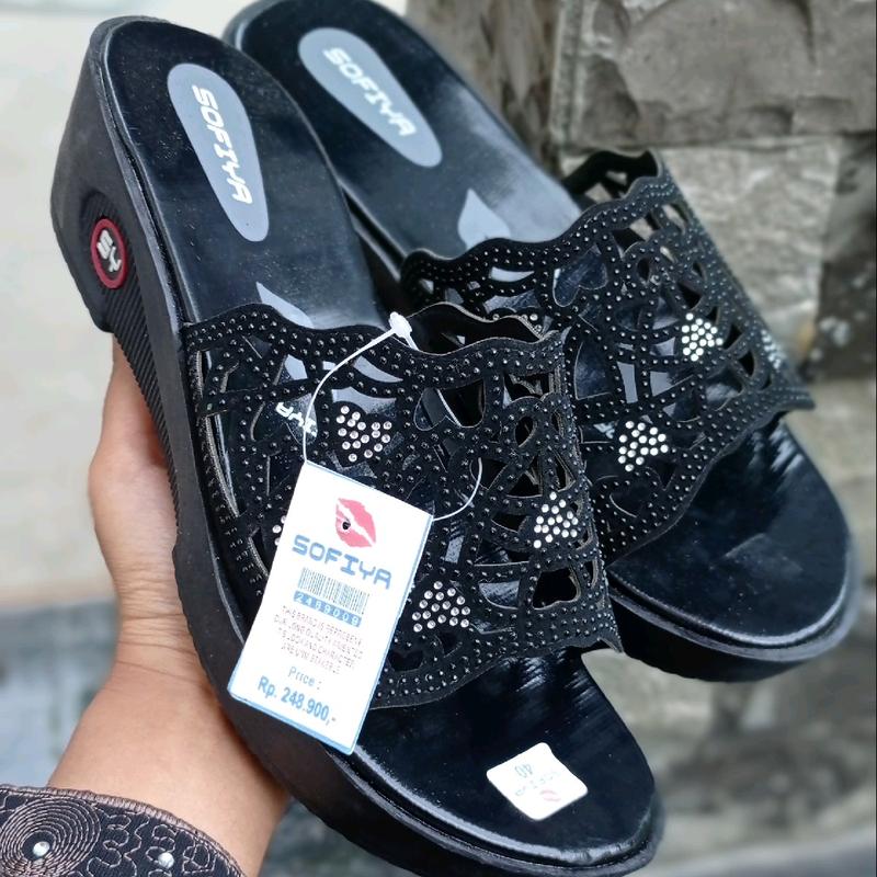 Best Seller Sandal Wedges wanita Sofiya/ Wedges slop wanita/Wedges pesta/Sandal pesta/Wedges Sofiya Kekinian Termurah untuk Pesta / Sandal Pesta Sofiya Trendi 2023 Best Seller wanita sendal 3