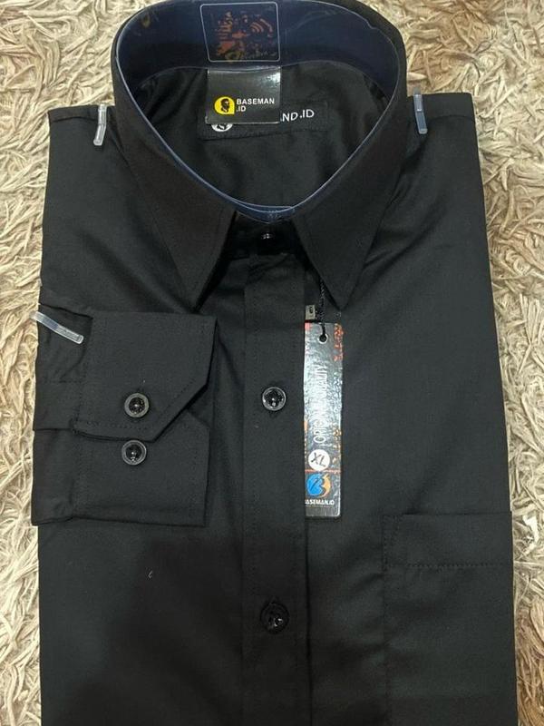 Kemeja Kantor Lengan Panjang Bahan Katun Toyobo Premium (Bahan Tebal) 3