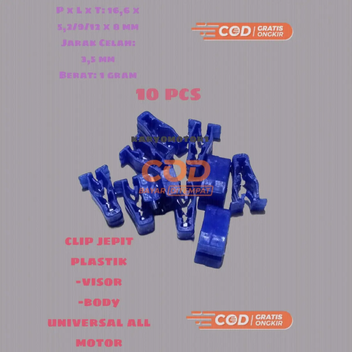 10pcs clip,klip plastik visor/body Vario Scoopy Genio beat pcx
