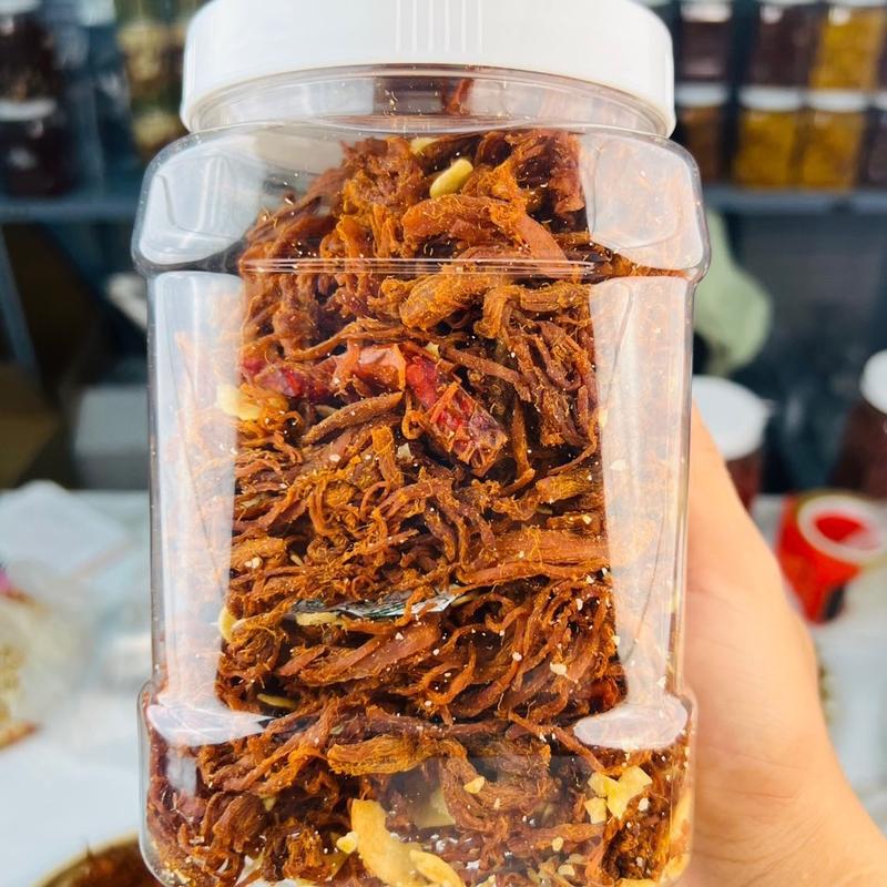 1 hủ 500gram khô heo cháy tỏi ( đậm vị heo ) Snack Ăn Vặt 2