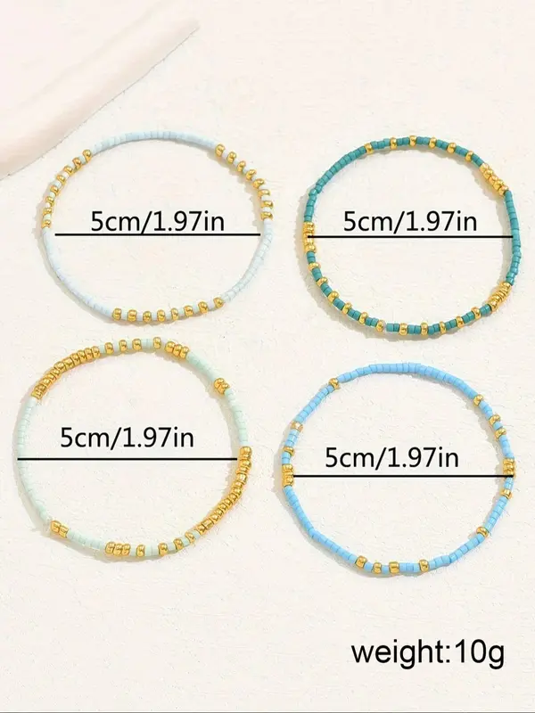 Boho Style Beaded Bracelet, Fashion Colorful Beaded Bracelet for Women & Girls, Casual Trendy Accessories for Party, Daily Clothing Decor 1
