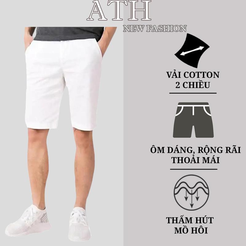 Product Introduction of Quần short tây âu ATH thời trang nam co giãn 2 chiều co giản nhẹ form ôm gọn không đổ lông không ra màu có 10 màu 9