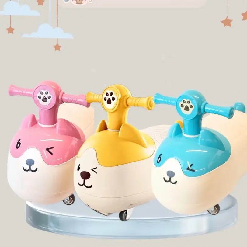 ￼Xe Chòi Chân Hạt Đậu Hình Cún Dễ Thương Có Nhạc Cho Bé từ 10 tháng - 3 tuổi . Đồ Chơi
