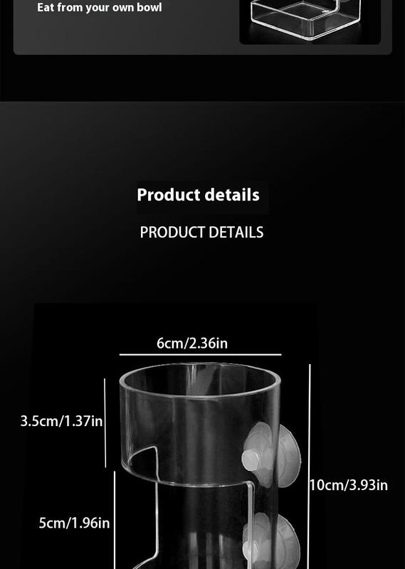Product Introduction of Fish tank feeder/acrylic small fixed-point feeding tube/sinking anti drift feeder/feeding ring/fish food anti drift feeder 17
