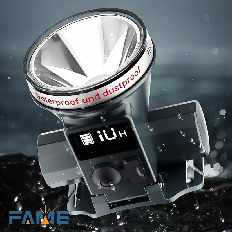 Đèn Đội Đầu FAME B1- Pin trâu Sáng liên tục 10-20-40h, Màn hình LED hiển thị, Đèn ép chân không kín nước đi mưa 2