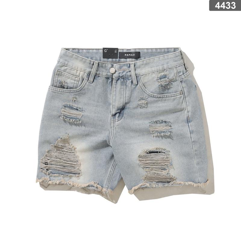 Quần short trên gối Mã_R4433,gam màu xanh rách, dễ phối đồ, phong cách cá tính - PAPAZI