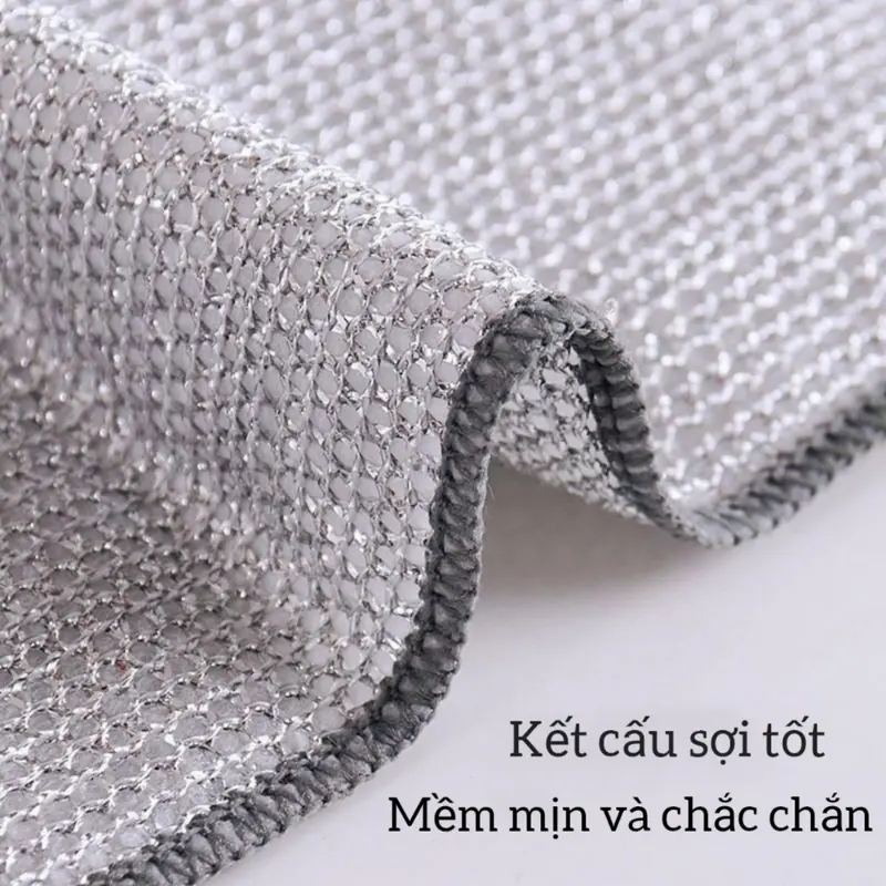 [ Combo 10 Tặng 1 ] Giẻ Rửa Chén, Khăn Rửa Chén Dây Kim Loại Lau Bồn Rửa Chén Cọ Rửa Xoong Nồi Chén Bát, Tấm Cọ Rửa Đa Năng Không Mài Mòn Dụng Cụ Rửa Làm Sạch Thép không gỉ Hai mặt Có thể tái sử dụng Bọt Biển Rửa Bát 4