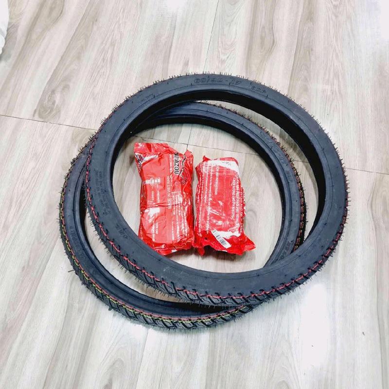 Lốp   DÙNG SĂM (ruột) GAI CITI  - Lốp wave,Raider, Lốp Satria, Sonic, Lốp Sirius - Phụ Kiện, Phụ Tùng vn hỗ trợ màu đỏ 0