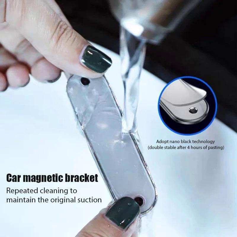 Product Introduction of Popular multifunctional magnetic suction car phone holder creative car magnetic air outlet car metal magnetic bracket 6