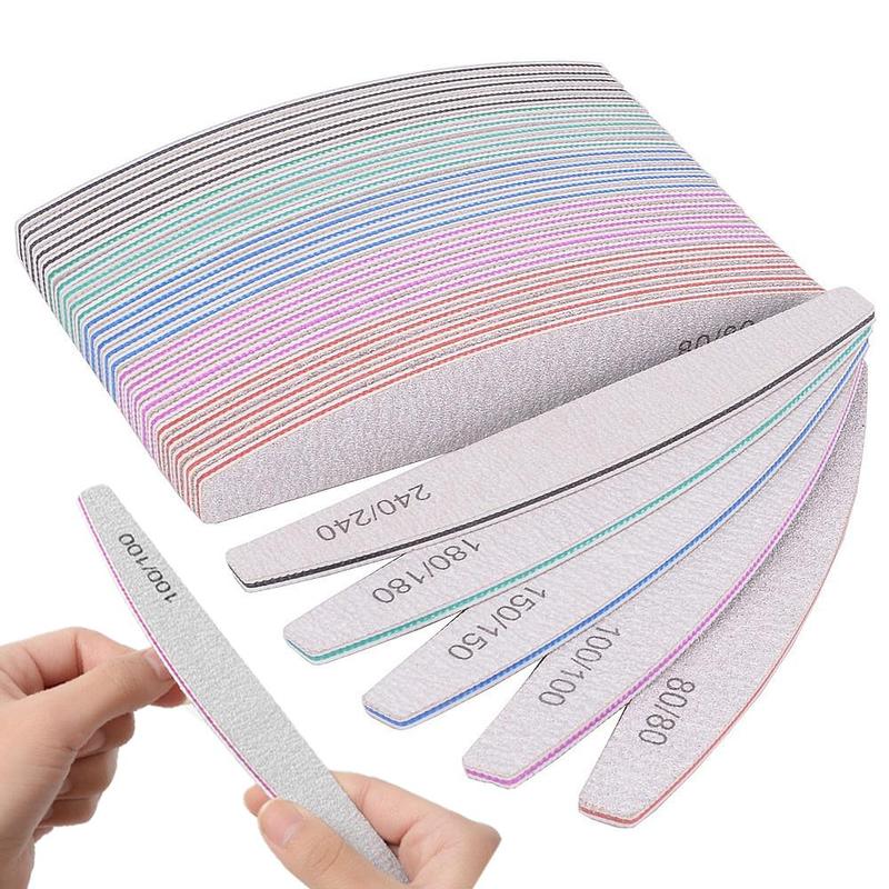 Dũa Móng Tay Chà Nhám Mài, Bộ Đệm Mini Grit Hai Mặt Dụng Cụ Làm Móng Chuyên Nghiệp