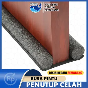 Paus Biru - Busa Penutup Celah Bawah Pintu Bawah Penghalang Debu Binatang Suara | Busa Penutup Celah Lubang Pintu | 93CM