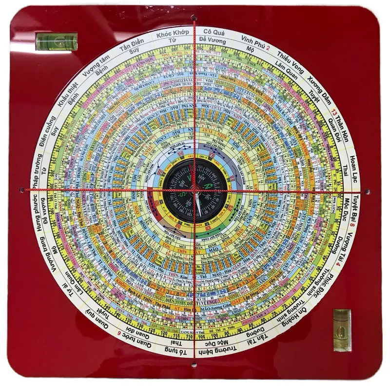 La Bàn La Kinh Tiếng Việt 36 Tầng kích thước 22.5cm x 22.5cm x 1cm 0