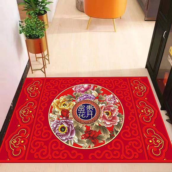 Product Introduction of Thảm Trải Sàn Phong Cách Trung Quốc Thích Hợp Cho Lễ Kỷ Niệm Gia Đình, Phòng Khách Vào Cửa, Phòng Tắm, Phòng Ngủ, Thảm Cửa, Thảm Đỏ, Phong Cách Dân Tộc 27