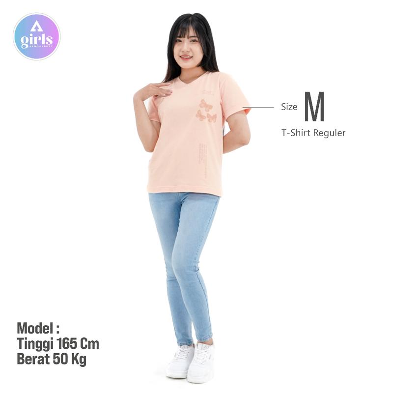 Aerostreet T Shirt Virtue Peach Woman Kaos T Shirt 1B000 3