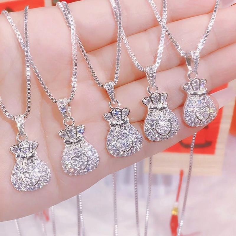 Vòng Cổ Dây Chuyền Jewelry DC01 Nữ Titan Women Nữ Titan Women - Túi Đựng Tiền Mặt Gắn Đá - Chain, Trang Sức mì circle clasp necklace chain  heart  necklace dây  chuyền  cleef dây  chuyền  ngân  hà ribbon  necklace dây  chuyền  cỏ  4  lá  titan 0