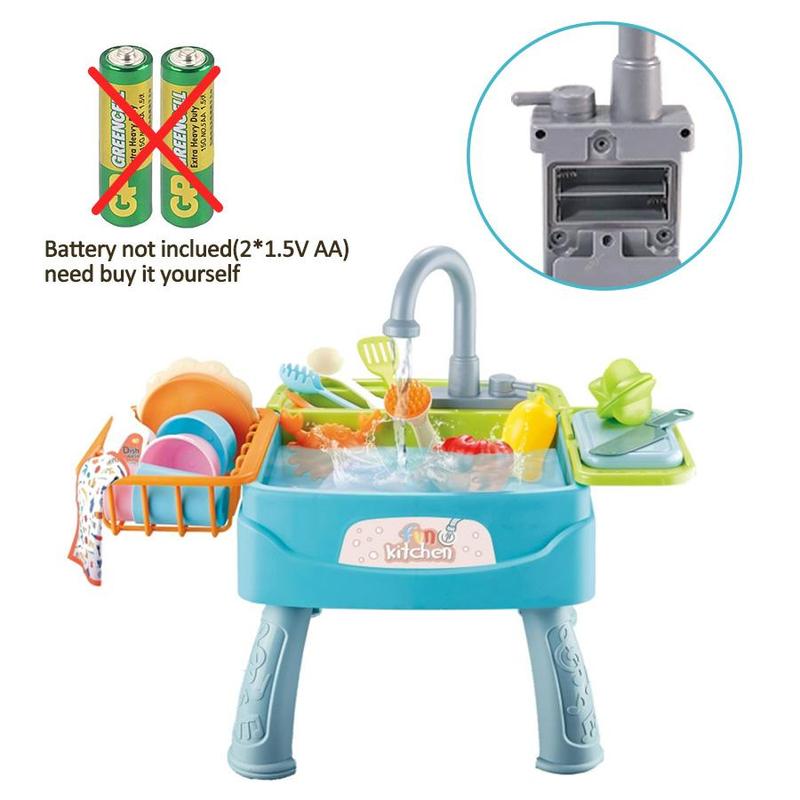 Kitchen Sink Toy with Water Supply, Pretend Play Dishwasher Toy, Teen's Kitchen Playthings, Fun Kitchen Accessories 6