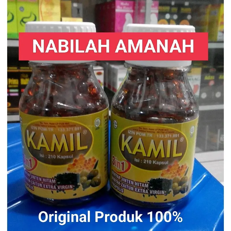 Kamil 3 in 1 Isi 210 Kapsul Minyak Jinten Hitam Habbatussauda + Zaitun + Propolis | NABILAH AMANAH 0