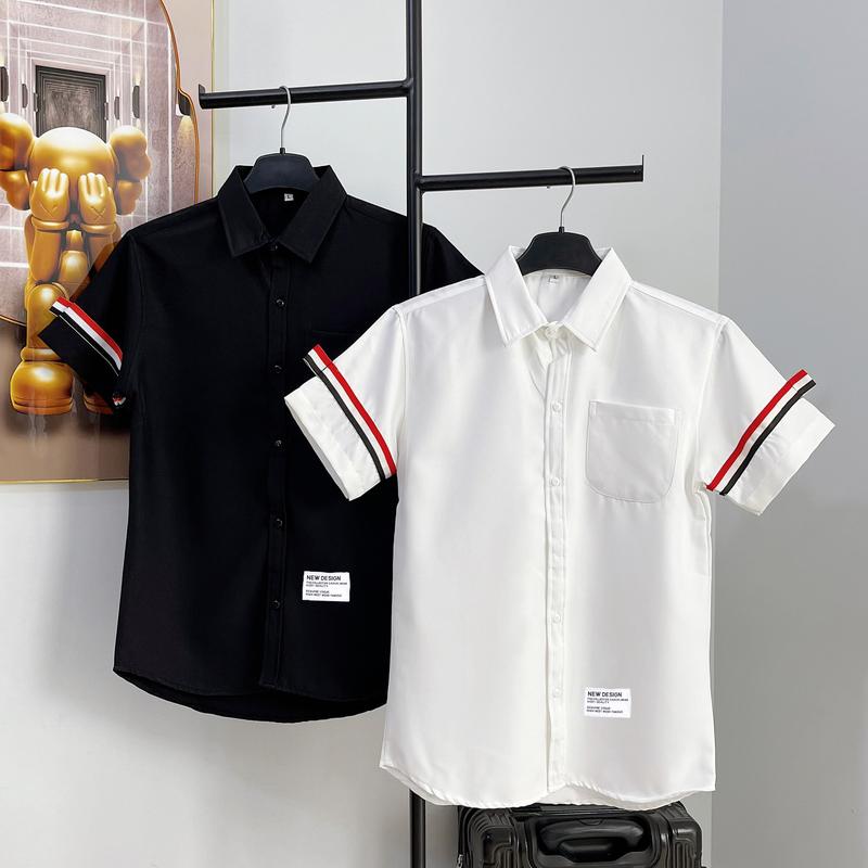 Áo sơ mi nam,nữ ngắn tay chất liệu lụa thiết kế boy phố hottren hiện nay thời trang cá tính from chuẩn mẫu mới Menswear