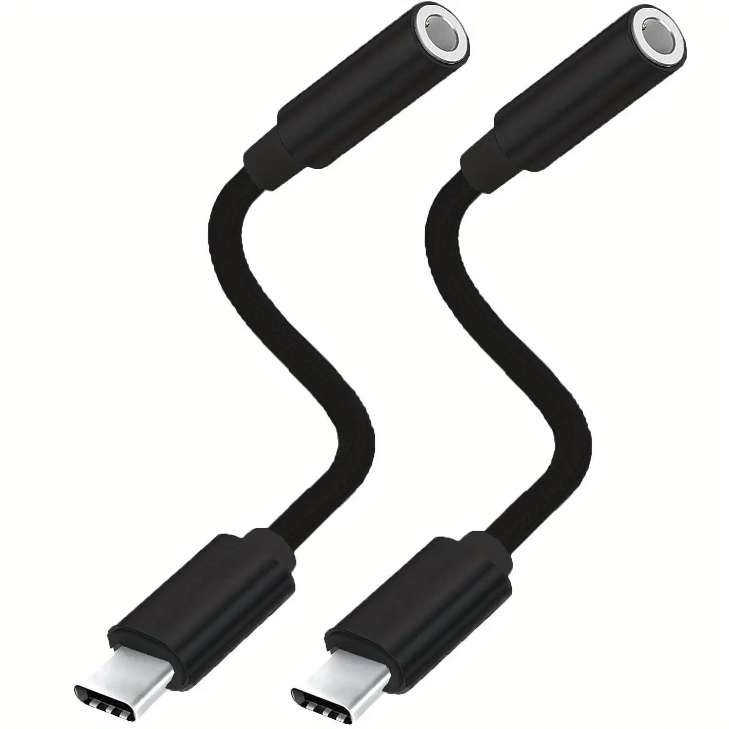 2Pcs  USB Type C to 3.5Mm Female Headphone Jack Adapters Designed for Iphone 15/15 Pro/Pro Max/Plus, Also Compatible with Ipad Pro, Macbook Pro, And Samsung Galaxy Devices.